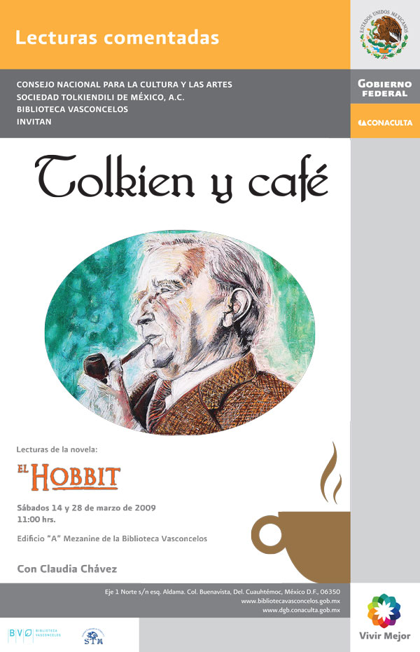 Tolkien y café en la megabiblioteca